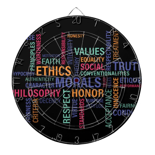 "Unternehmensethik" Dartscheibe (vorne)
