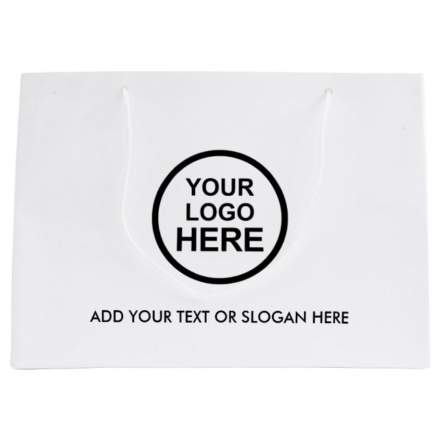 Unternehmensförderung | Eigene Logos Großhandel Große Geschenktüte (Vorderseite)