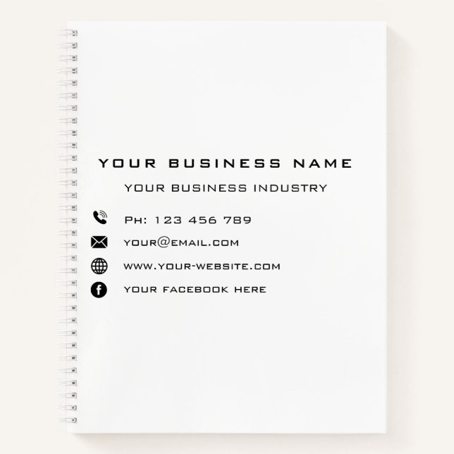 Unternehmensförderung Personalisiert - modern Notizbuch (Vorderseite)