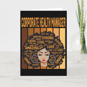 Unternehmensgesundheitsmanager Mächtige Schwarze G Karte