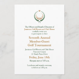 Unternehmensgolf-Turnier-Einladung Einladung
