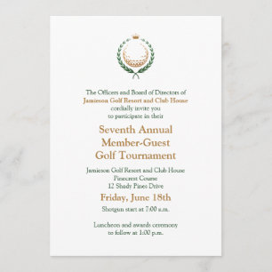 Unternehmensgolf-Turnier-Einladung Einladung
