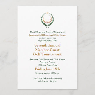 Unternehmensgolf-Turnier-Einladung Einladung