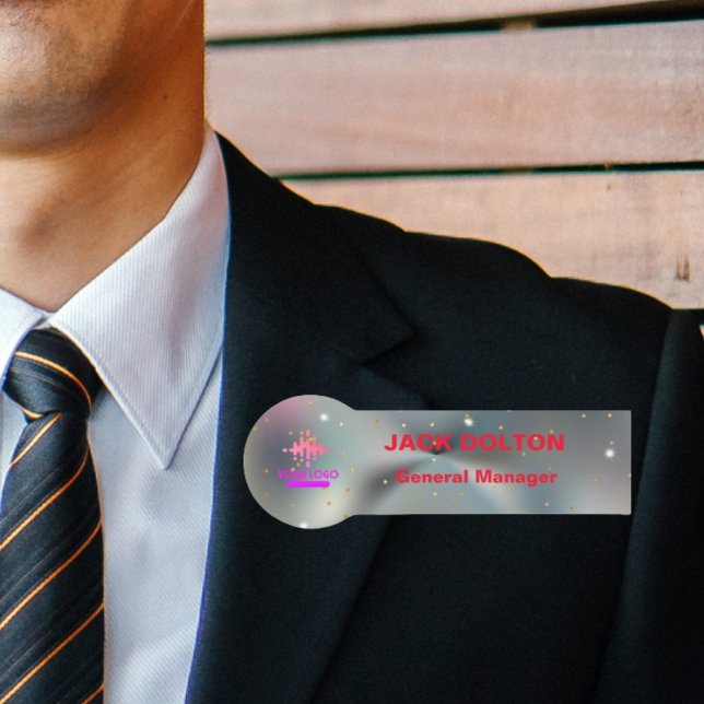 Unternehmensidentität festgelegt: Mitarbeiternamen Namensschild (Von Creator hochgeladen)