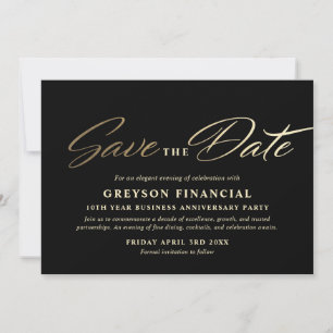 Unternehmensjubiläums-Gala Save the Date Karte