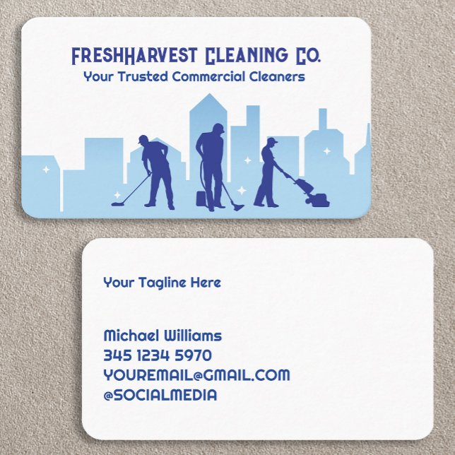 Unternehmenskarte für die Janitorial-Reinigung Visitenkarte (Janitorial Cleaning Business Cards)