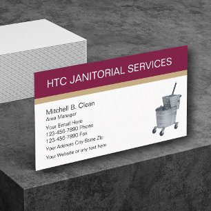 Unternehmenskarten für Janitorial Services Visitenkarte
