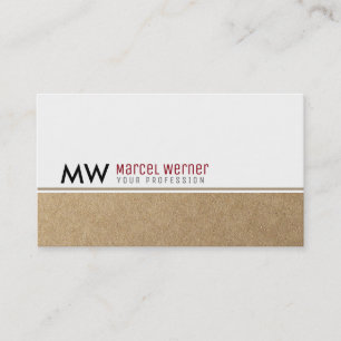 Unternehmensklassisch weiß / Imitate Kraftmonogram Visitenkarte