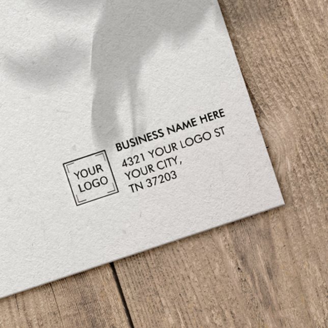 UNTERNEHMENSLOGIE UND -ADRESSE GUMMISTEMPEL (LOGO AND ADDRESS RUBBER STAMP FOR PROFESSIONAL BUSINESS CORPORATE MAILING AND CORRESPONDENCE)