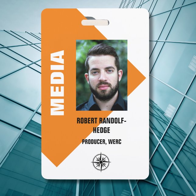 UNTERNEHMENSMEDIA I.D. PRESSESPASS AUSWEIS (Media Photo ID Badge
)