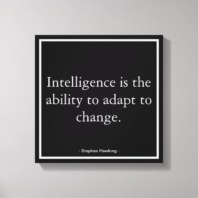 Unternehmensmotivation Hawking Typografie Leinwanddruck (Vorderseite)