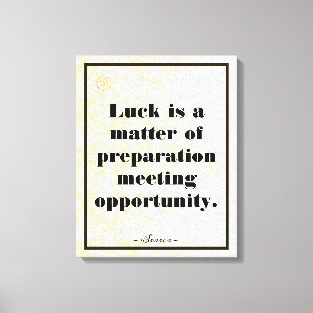 Unternehmensmotivation Seneca Typografie Leinwanddruck (Vorderseite)