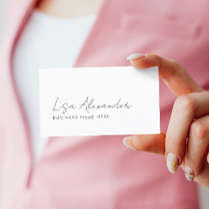 Unternehmensname in handschriftlicher Schrift We Visitenkarte