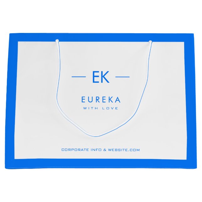 Unternehmenstasche mit Monogramm und Corporate Det Große Geschenktüte (Vorderseite)