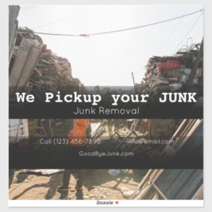 Unternehmenswerbung für den Junk Removal Company Aufkleber