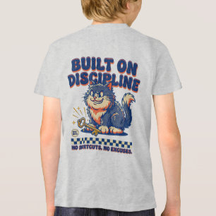 Unternehmer, der auf Disziplin aufbaut - Retro-Kat Tri-Blend Shirt
