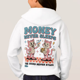 Unternehmer Geld Schläft Nie Katze Mädchen Boss Ba Hoodie