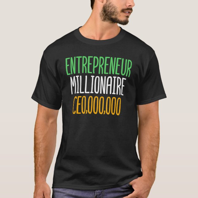 Unternehmer Millionär CEO 000 000 Business Ow T-Shirt (Vorderseite)