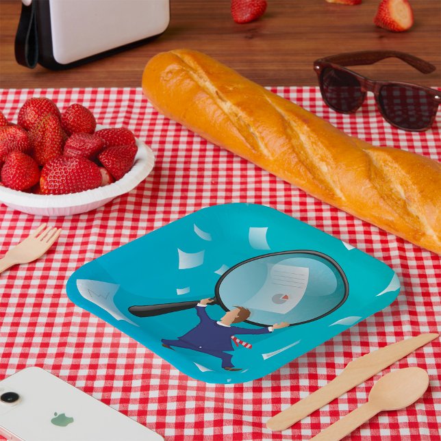 Unternehmer und Papiere Pappteller (Von Creator hochgeladen)