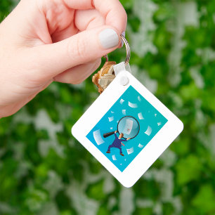 Unternehmer und Papiere Schlüsselanhänger