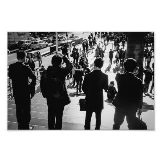 Unternehmergeist: Die roten Schritte Fotodruck