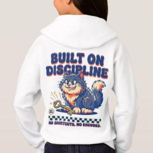 Unternehmerin Girl Boss Katze Aufgebaut Auf Diszip Hoodie