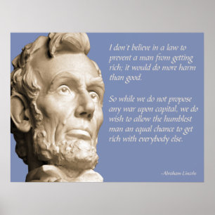 Unternehmungsfreiheit Lincolns Poster