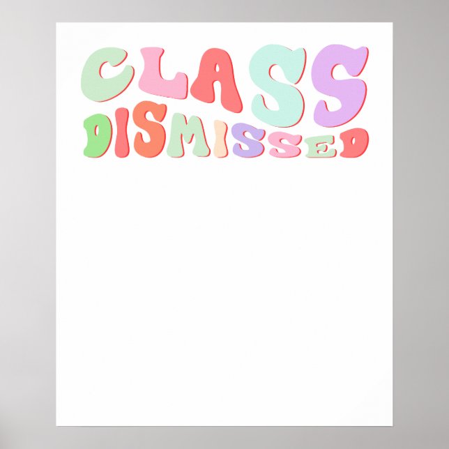 Unterricht beendet poster (Vorne)