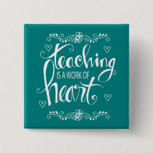 Unterricht ist eine Arbeit niedlichen der Phrase Button