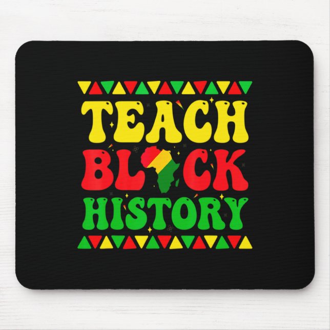Unterrichte Schwarze Geschichte Student Lehrer Sch Mousepad (Vorne)