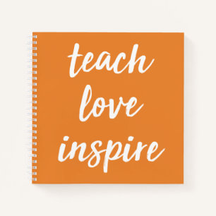 Unterrichten der Liebe Inspiriert Inspirationsph Notizbuch