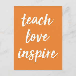 Unterrichten der Liebe Inspiriert Inspirationssp Postkarte