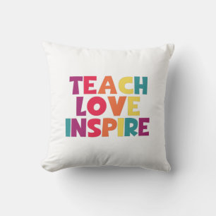 Unterrichten der Liebe Inspiriert Kissen