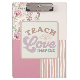Unterrichten der Liebe Inspiriert Klemmbrett