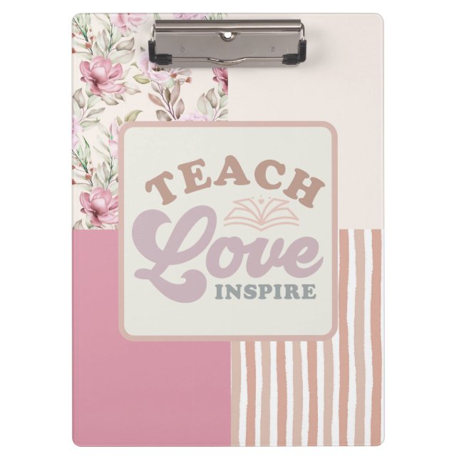 Unterrichten der Liebe Inspiriert Klemmbrett (Vorderseite)