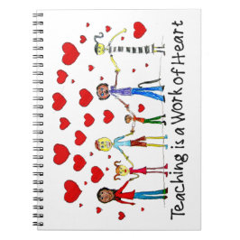 Unterrichten ist ein Werk des Herzens Notizblock
