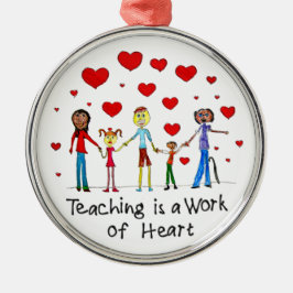 Unterrichten ist ein Werk des Herzens Ornament Aus Glas