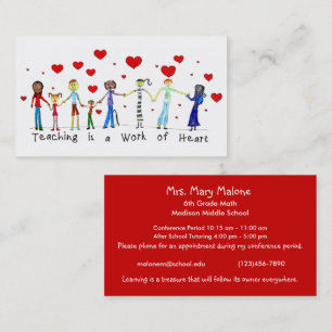 Unterrichten ist ein Werk von Herz-Info-Karten Visitenkarte
