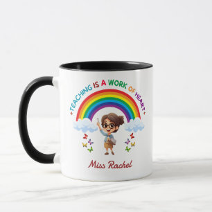 Unterrichten ist eine Herzensangelegenheit Regenbo Tasse