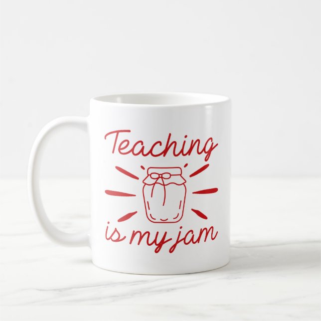 Unterrichten ist mein Jam Kaffeetasse (Links)