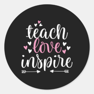 Unterrichten Liebe Inspirierte Lehrer Er Runder Aufkleber