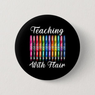 Unterrichten mit Flair Vorschullehrer Erster Schul Button