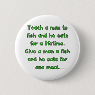 Unterrichten Sie einen Mann zu fischen Button