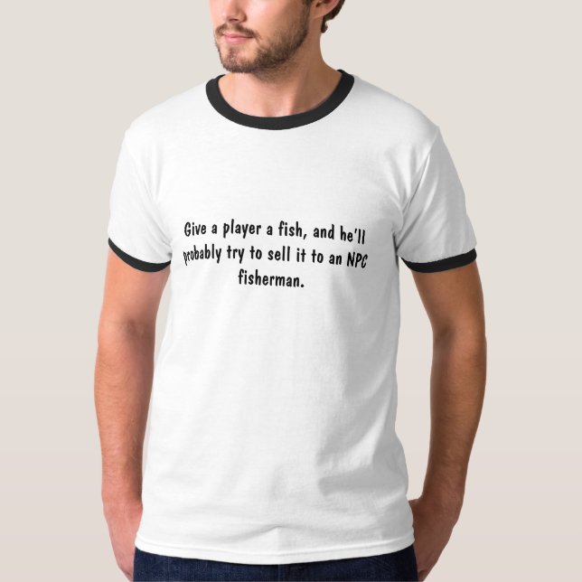 Unterrichten Sie einen Spieler zu fischen T-Shirt (Vorderseite)