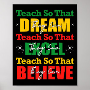 Unterrichten Sie so, dass sie träumen können Excel Poster