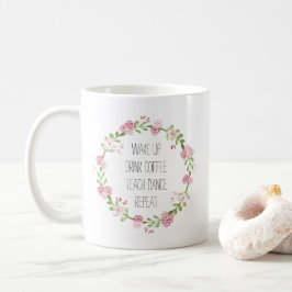 Unterrichten Sie Tanz BlumenKranz Kaffeetasse