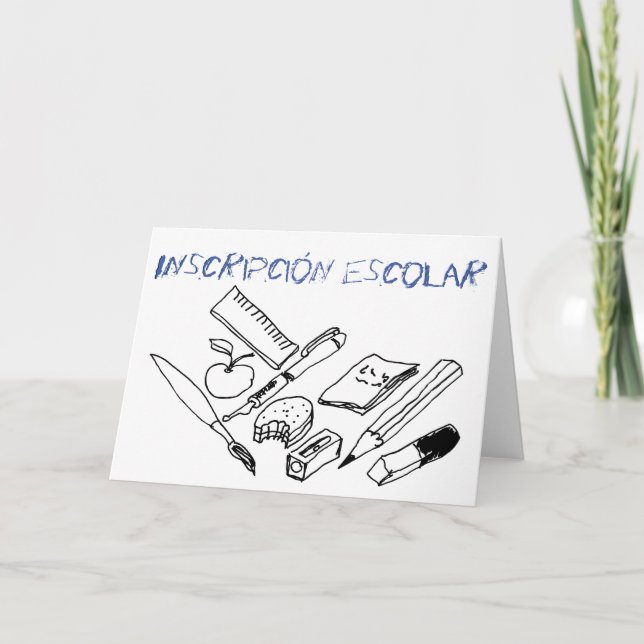 Unterrichtsmaterialien zur Einladung zur Schulanme (Vorderseite)