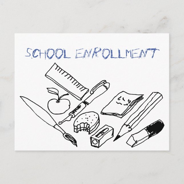 Unterrichtsmaterialien zur Einladung zur Schulanme (Vorderseite)