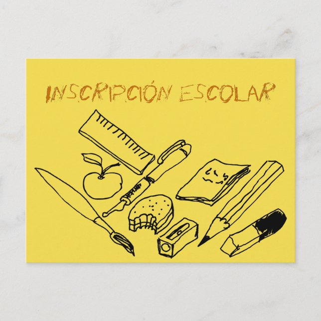 Unterrichtsmaterialien zur Einladung zur Schulanme (Vorderseite)