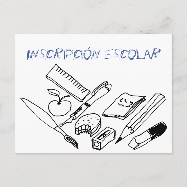 Unterrichtsmaterialien zur Einladung zur Schulanme (Vorderseite)